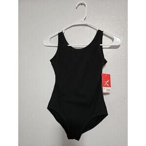 Capezio Girls Classic High Neck Tank Leotard W Ballet Legline Black Size Large